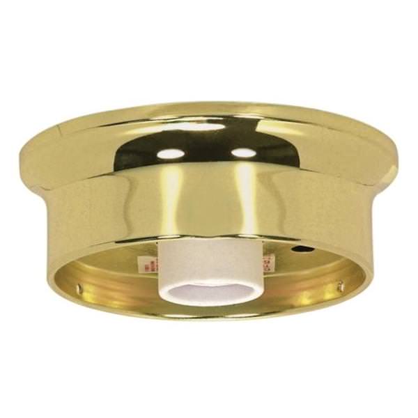 4" Polished Brass Wired Holder