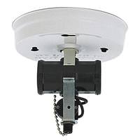Satco 2 Light White Bent Glass Fixture Holder with Pull Chain Switch