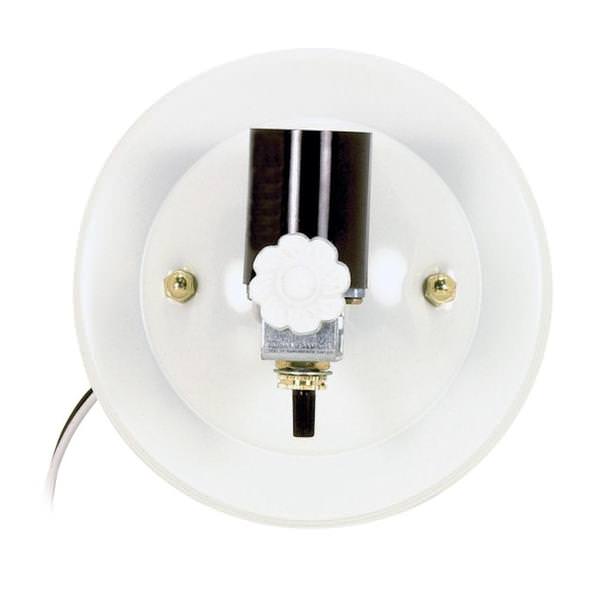 1 Light U-Channel Glass Holder with Bottom Turn Knob Switch