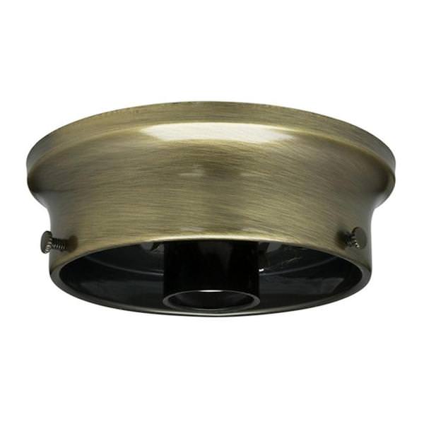 4" Antique Brass Wired Holder