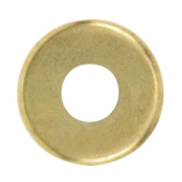 1/8 IP Slip Brass Plated Curled Edge Steel Check Ring