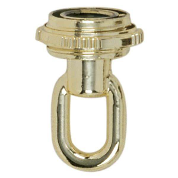 1/4 IP Polished Brass Matching Screw Collar Loops with Ring