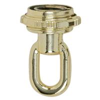 Satco 1/4 IP Polished Brass Matching Screw Collar Loops with Ring