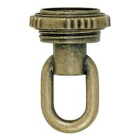 Satco 1/4 IP Antique Brass Matching Screw Collar Loops with Ring