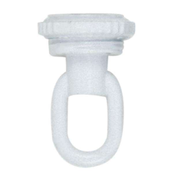 1/4 IP White Die Cast Screw Collar Loop with Ring