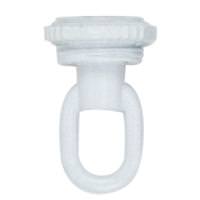 Satco 1/4 IP White Die Cast Screw Collar Loop with Ring