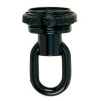 Satco 1/4 IP Black Die Cast Screw Collar Loop with Ring