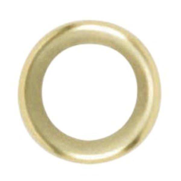 1/4 IP Slip Brass Plated Curled Edge Steel Check Ring