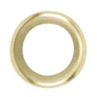 Satco 1/4 IP Slip Brass Plated Curled Edge Steel Check Ring