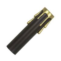 Satco 3" Black Plastic Gold Drip Candle Cover Candelabra Base
