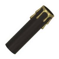 Satco 4" Black Plastic Gold Drip Candle Cover Edison Base