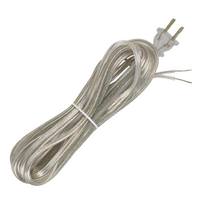 Satco 20' Clear Silver Molded Plug Cord