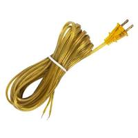 Satco 20' Clear Gold Molded Plug Cord