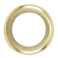 Satco 1/4 IP Slip Brass Plated Curled Edge Steel Check Ring