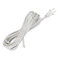 Satco 15' White Molded Plug Cord