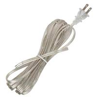 Satco 15' Clear Silver Molded Plug Cord
