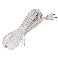 Satco 20' White Molded Plug Cord