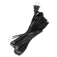 Satco 20' Black Molded Plug Cord