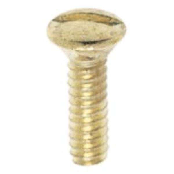 .5" 6/32 Brass Plated Steel Switchplate Screws