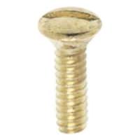 Satco .5" 6/32 Brass Plated Steel Switchplate Screws