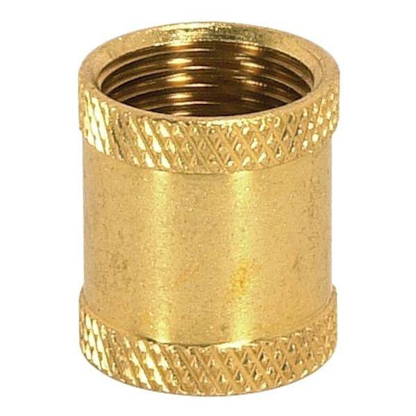 .9" Burnished and Lacquered 3/8 IP Brass Couplings