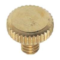 Satco .25" 8/32 Solid Brass Burnished and Lacquered Flat Head Thumb Screws