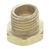 Satco .25" 1/8IP Brass Plated Hexagon Head Threaded Pipe