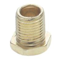 Satco .4" 1/8IP Brass Plated Hexagon Head Threaded Pipe