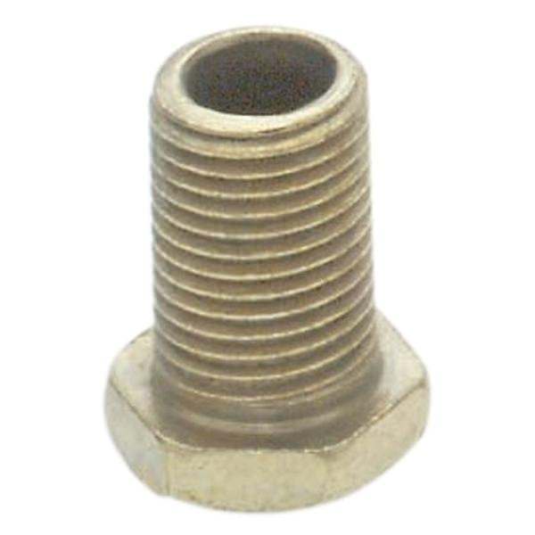 .5" 1/8IP Brass Plated Hexagon Head Threaded Pipe