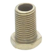 Satco .5" 1/8IP Brass Plated Hexagon Head Threaded Pipe