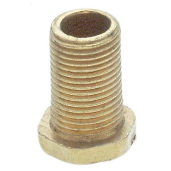 .6" 1/8IP Brass Plated Hexagon Head Threaded Pipe