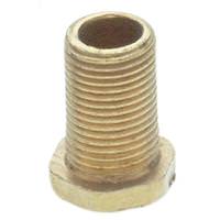 Satco .6" 1/8IP Brass Plated Hexagon Head Threaded Pipe