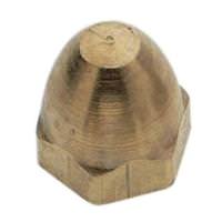 Satco 1/8 IP Brass Burnished and Lacquered Hex Acorn Knobs