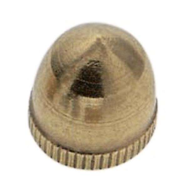1/8 IP Brass Burnished and Lacquered Knurled Acorn Knobs