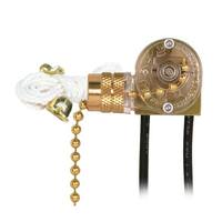 Satco Metal Pull Chain Single Circuit On-Off Canopy Switch with White Cord