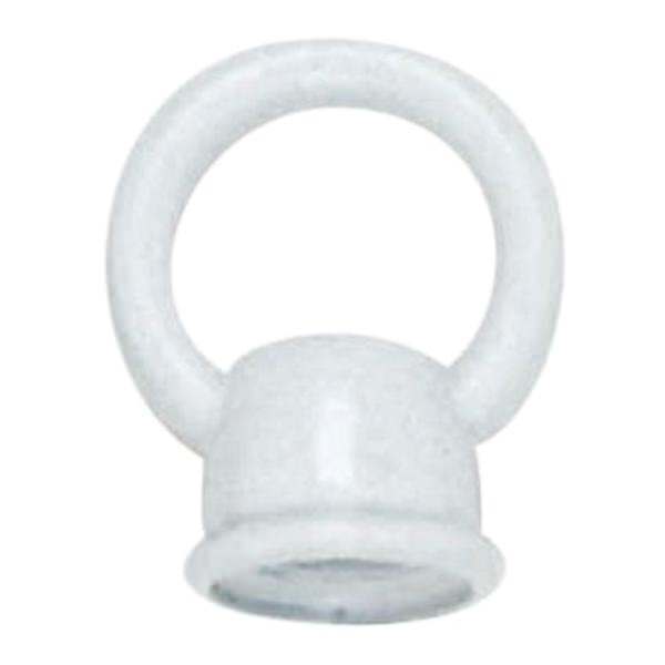 1-1/8" 1/8 IP White Die Cast Fixture Female Loop with Wireway