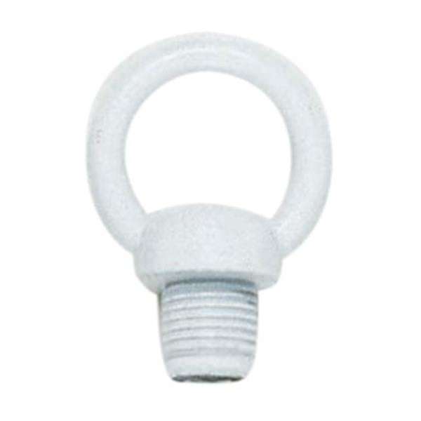 1-3/8" 1/8 IP White Die Cast Fixture Male Loop with Wireway