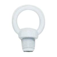 Satco 1-3/8" 1/8 IP White Die Cast Fixture Male Loop with Wireway