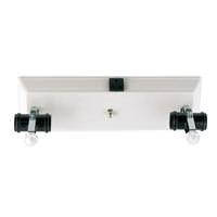 Satco 4 Light U-Channel Glass Holder with Convenience Outlet