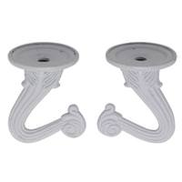 Satco White Brass Die Cast Swag Hook (2 pack)