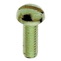 Satco .4" 8/32 Green Steel Round Head Slotted Machine Screws
