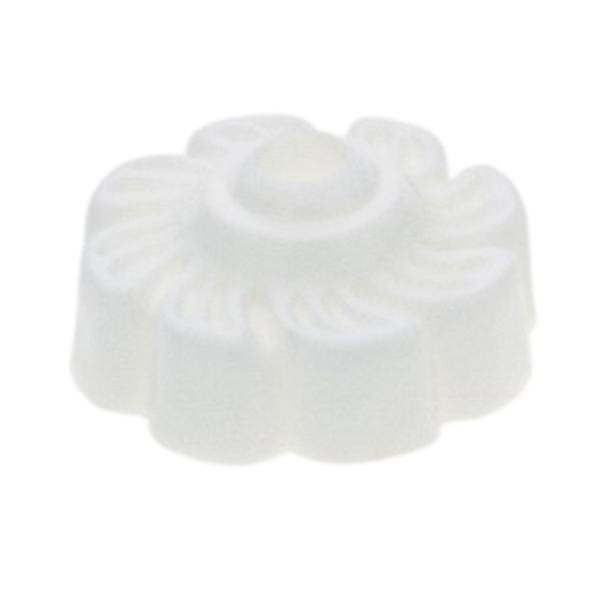 1/8 IP White Plastic Floral Design Lock-Up Caps with Pull Chain