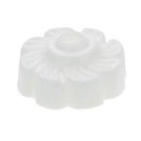 Satco 1/8 IP White Plastic Floral Design Lock-Up Caps with Pull Chain