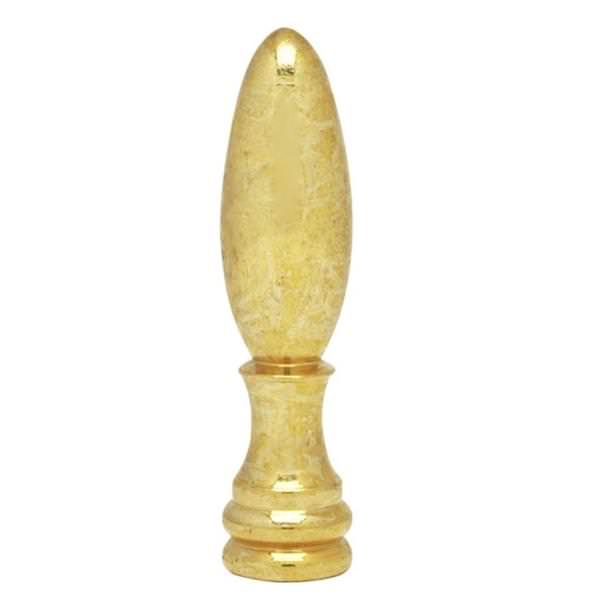 2" Burnished and Lacquered Brass Bullet Finial