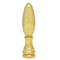 Satco 2" Burnished and Lacquered Brass Bullet Finial