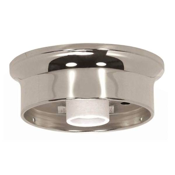 4" Chrome Wired Lamp Glass Holder