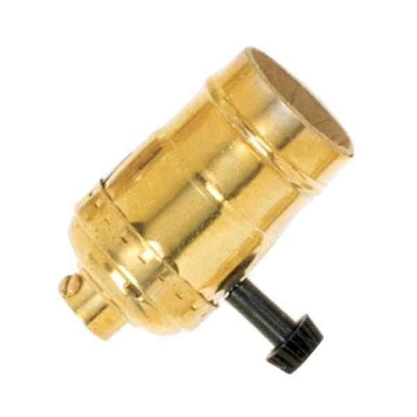 1/8 IPS Cap Brite Gilt 3 Way 2 Circuit Turn Knob Socket