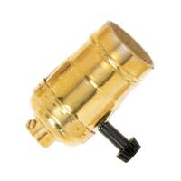 Satco 1/8 IPS Cap Brite Gilt 3 Way 2 Circuit Turn Knob Socket