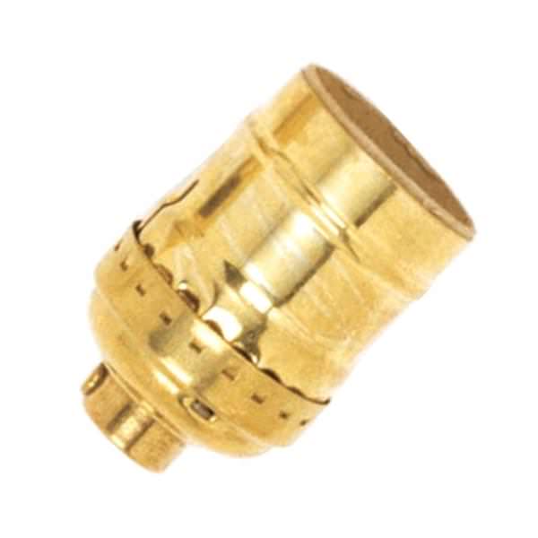 1/8 IPS Cap Polished Brass Short Keyless Socket