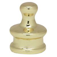 Satco 1/8 IP Polished Brass Small Pyramid Knob